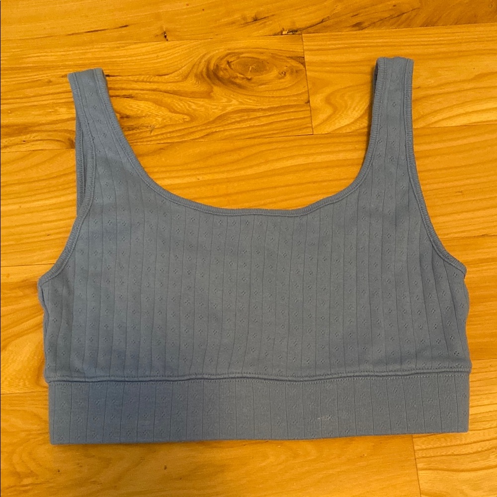 American Eagle Outfitters Blue Tank Top with Racerback Design